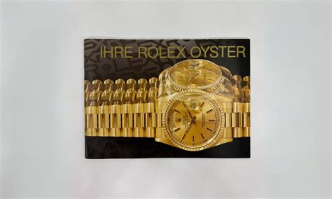 ihre rolex oyster booklet 1984|Booklets – oysterinfo.